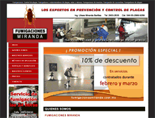 Tablet Screenshot of fumigacionesmiranda.com.mx
